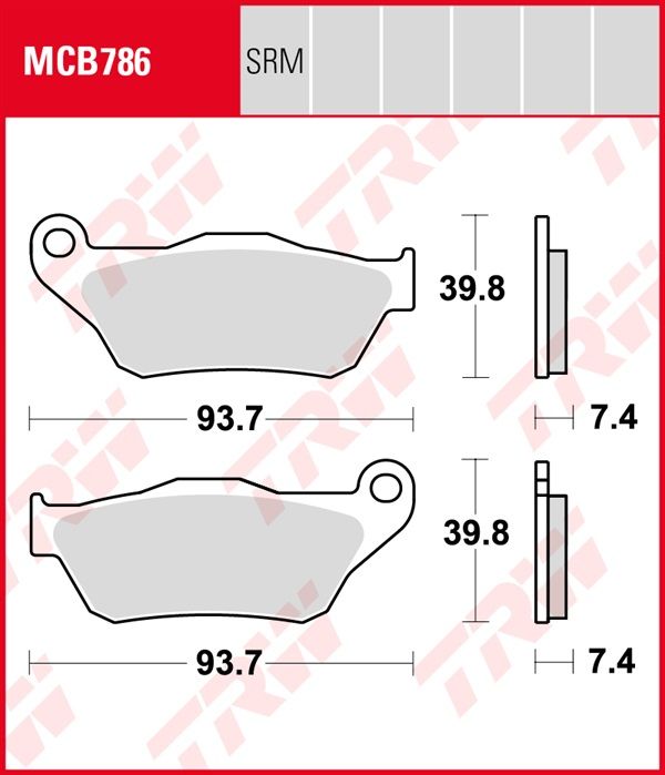 Pastillas de Freno Sinterizadas Racing Metal TRW MCB786SRM Yamaha YP 125 R X-max 2006-2009