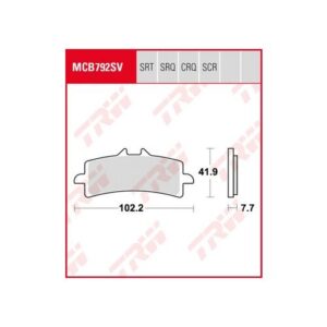 Pastillas de Freno Trw Srq Circuito y Entrenos Ducati 1098 07-mv...