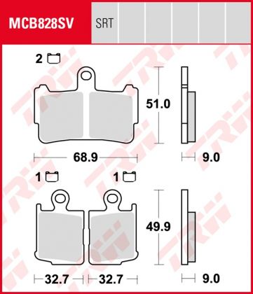 Pastillas de Freno Trw Sinter Honda Vfr1200 Ant