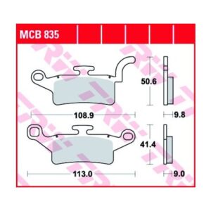 Pastillas de Freno TRW MCB835 Yamaha XENTER 125 Desde 2012
