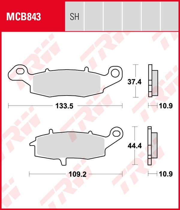 Pastillas de Freno TRW MCB843 Kawasaki VN 1500 MEAN STREAK 2002-2003