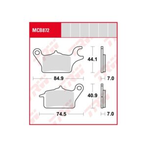 Pastillas de Freno Scooter TRW MCB872LC Honda WAVE 110 I (afs 110 2 Sh) 2012-2016