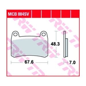Pastillas de Freno Sinterizadas TRW MCB884SV Benelli BN 302 2014-2021