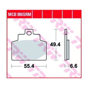 Pastillas de Freno Sinterizadas Metal TRW MCB886SRM Piaggio MP3 500 I.e. Business/sport (euro 4) 2017-2018