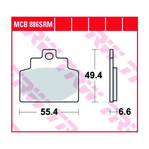 Pastillas de Freno Sinterizadas Metal TRW MCB886SRM Piaggio MP3 500 I.e. Business/sport (euro 4) 2017-2018