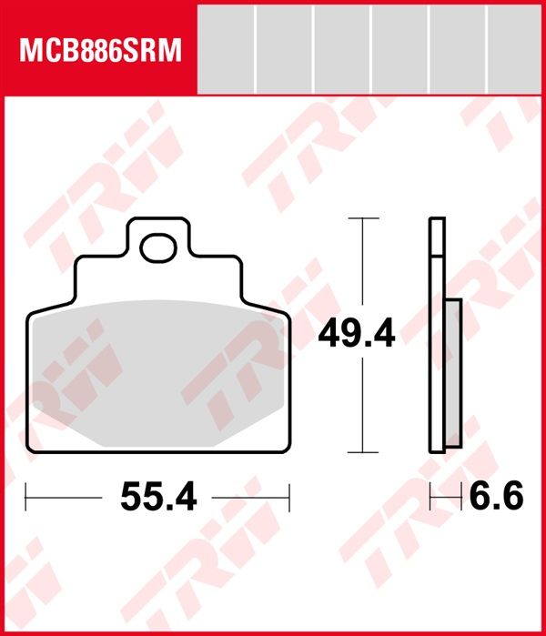 Pastillas de Freno Sinterizadas Metal TRW MCB886SRM Piaggio MP3 500 I.e. Business/sport (euro 4) 2017-2018