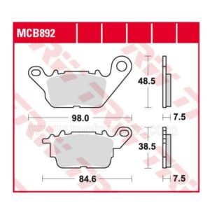 Pastillas de Freno TRW LC YAMAHA Gpd, N-max 125/155 2015-