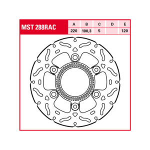 Disco de Freno Fijo Racing TRW MST288RAC Kawasaki NINJA 125 (euro 4/5) Desde 2019