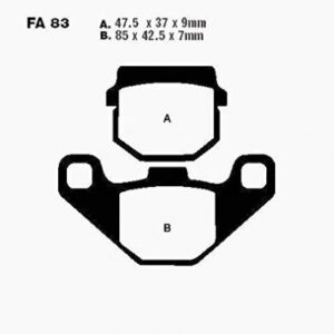 Pastillas de Freno Scooter Sinterizadas EBC SFA083HH Suzuki UE 125 2001-2003