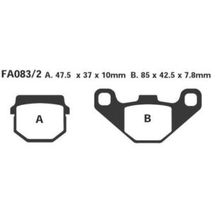 Pastillas de Freno Scooter Sinterizadas EBC SFA083/2HH Honda MCX 80 S 1982-1986