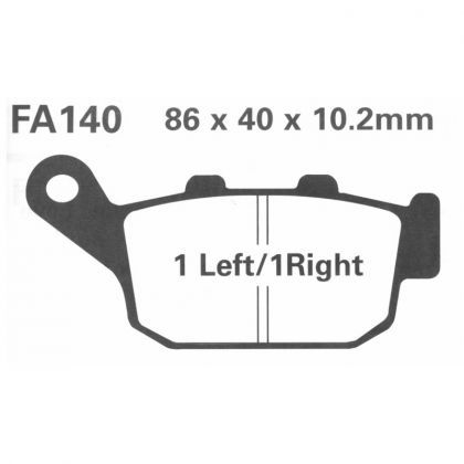 Pastillas de Freno Scooter Sinterizadas EBC SFA140HH Honda FES 250 FORESIGHT (4-takter) 2000-2001