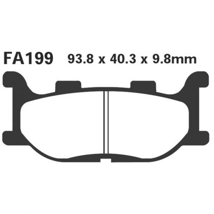 Pastillas de Freno Scooter Sinterizadas EBC SFA199HH Yamaha T-max 500 (xp 500) 2001-2003