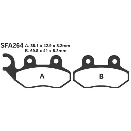 Pastillas de Freno Scooter Sinterizadas EBC SFA264HH Sym ALLO 125 Desde 2012