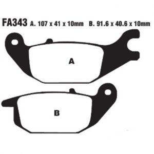 Pastillas de Freno Scooter EBC SFA343 Yamaha TRICITY 125 (mw 125) 2014-2016