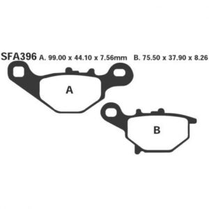 Pastillas de Freno Scooter EBC SFA396 Suzuki ADDRESS UK 110 NE 2015-2018