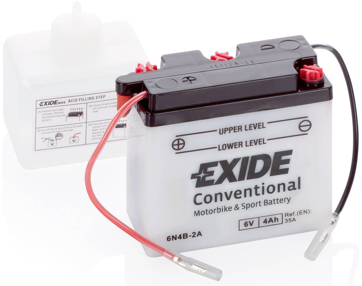 6N4B-2A Batería moto EXIDE