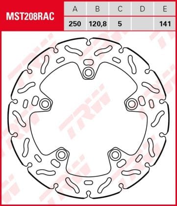 Disco de Freno Fijo Racing TRW MST208RAC Suzuki Gsx-s 1000 (ende 2017 EURO 4) 2015-2017