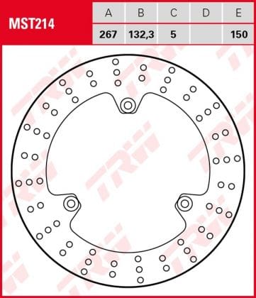 Disco de Freno Fijo TRW MST214 Yamaha YP 400 MAJESTY 2004-2015