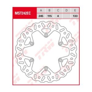 Disco de Freno Fijo TRW MST242EC Yamaha TY 250 1978-1981