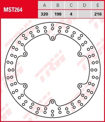 Disco de Freno Fijo TRW MST264 Yamaha XJ 900 S DIVERSION 1994-2003