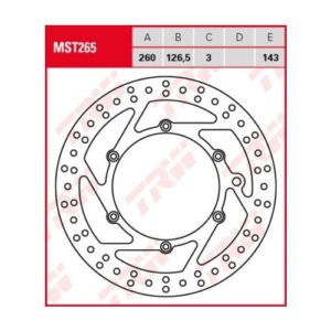 Disco de Freno Fijo TRW MST265 Husqvarna FC 250 2015-2015