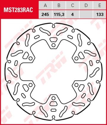 Disco de Freno Fijo Racing TRW MST283RAC Ducati DESERT X Desde 2022