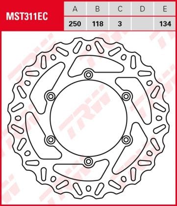 Disco de Freno Fijo TRW MST311EC Suzuki Dr-z 400 S (se) 2000-2005