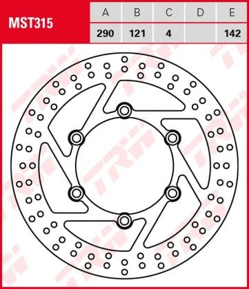 Disco de Freno Fijo TRW MST315 Suzuki DR 650 Se/seu 1996-2000
