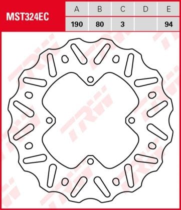 Disco de Freno Fijo TRW MST324EC Honda CRF 150 RB 19/16 ZOLL 2020-2020