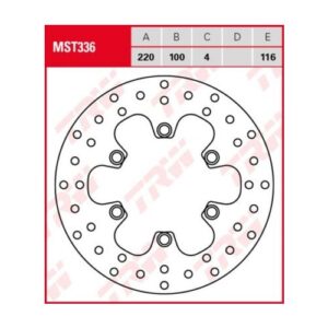 Disco de Freno Fijo TRW MST336 Kawasaki KLX 250 1993-1994