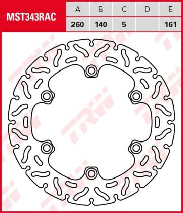 Disco de Freno Fijo Racing TRW MST343RAC Suzuki B-king (gsx 1300 Bk) 2008-2011