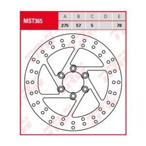 Disco de Freno Fijo TRW MST365 Suzuki VS 1400 GLP INTRUDER 1996-2003