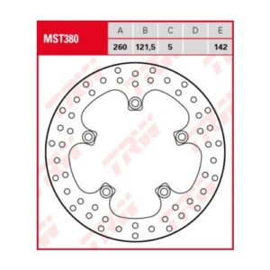 Disco de Freno Fijo TRW MST380 Suzuki AN 250 BURGMAN 1999-2001