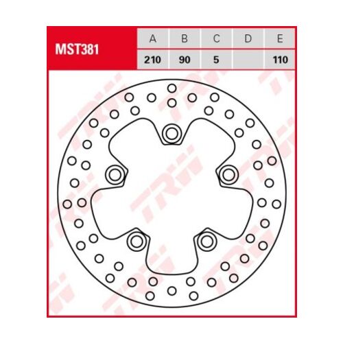 Disco de Freno Fijo TRW MST381 Suzuki AN 400 BURGMAN 1999-2002