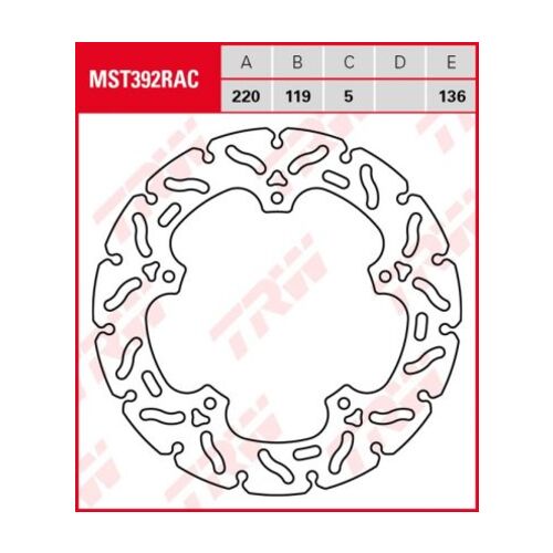 Disco de Freno Fijo Racing TRW MST392RAC BMW M 1000 RR (euro 5) 2021-2022