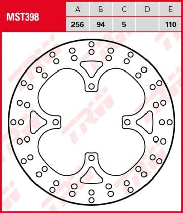 Disco de Freno Fijo TRW MST398 Honda VFR 750 F 1986-1987