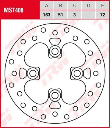 Disco de Freno Fijo TRW MST408 Kawasaki KFX 700 Desde 2003