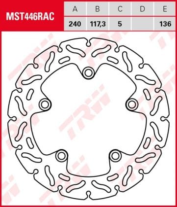 Disco de Freno Fijo Racing TRW MST446RAC Honda NC 700 S 2012-2013