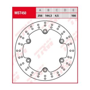 Disco de Freno Fijo TRW MST450 Honda FORZA 125 (nss 125) 2015-2016