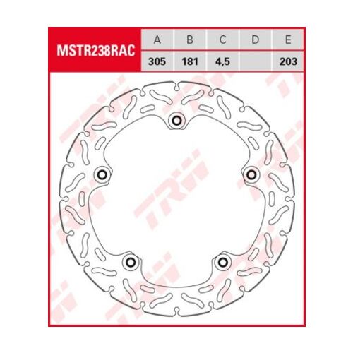 Disco de Freno Fijo Racing Racing TRW MSTR238RAC BMW HP2 ENDURO 2005-2008