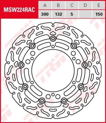 Disco de Freno Flotante Racing TRW MSW224RAC Yamaha BT 1100 BULLDOG 2001-2004