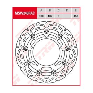 Disco de Freno Flotante Racing TRW MSW246RAC Yamaha Moto FZ6 2004-2006