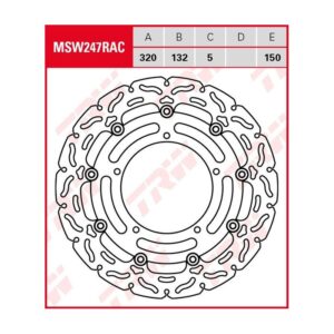 Disco de Freno Flotante Racing TRW MSW247RAC Yamaha FZ1 FAZER 2006-2015
